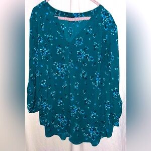 41 Hawthorn Teal Floral Tunic